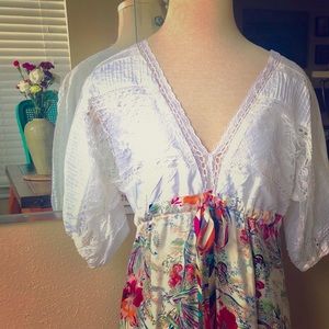 Kimono Style Single Dress Brand silk dress (Small)